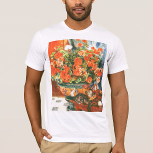 T-shirt Pierre-Auguste Renoir Geraniums Et Chats