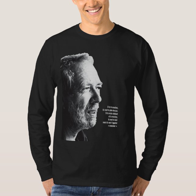 T-shirt Pierre Falardeau citation Québec Québécois (Devant)