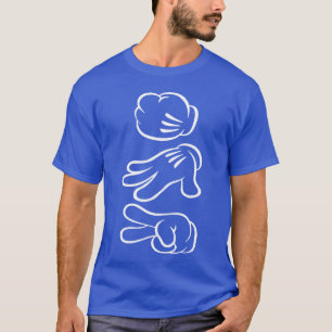 T-shirt Pierre Feuille Ciseaux Mickey Mouse Main ami