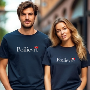 T-shirt Pierre Poilievre Drapeau officiel canadien Couleur