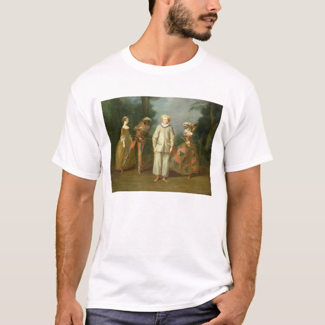 T-shirt Pierrot et harlequin (Devant)