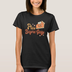 T-shirt Pies Avant Les Gars Citrouille Automne Automne Yal
