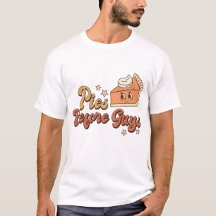 T-shirt Pies Avant Les Gars Drôle Rétro Thanksgiving T-Shi