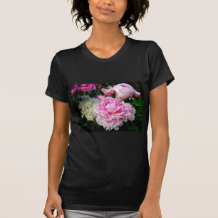 T-shirt Pies roses et blanches