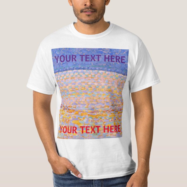 T-shirt Piet Mondrian célèbre peinture Dune III Personnali (Devant)