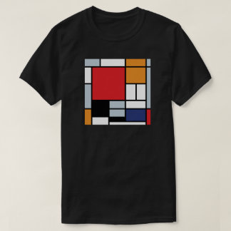 T-shirt Piet Mondrian - Composition avec un grand plan rou