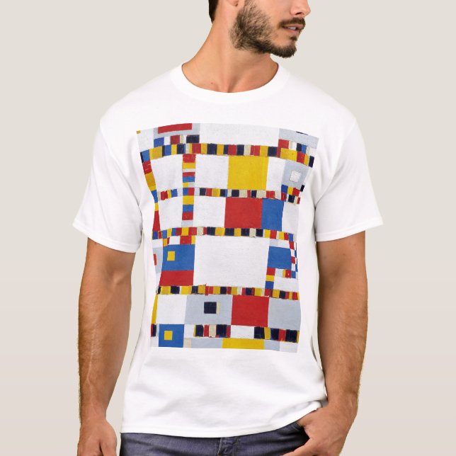 T-shirt piet mondrian , victory.boogie-woogie (Devant)