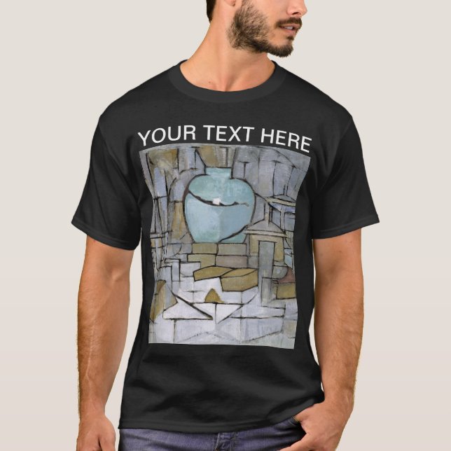 T-shirt Piet Mondrian Vie morte avec Gingerpot Personnalis (Devant)