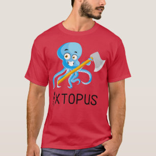 T-shirt Pieuvre À Pistons Ax Axtopus Jetant Des Pistons Fu