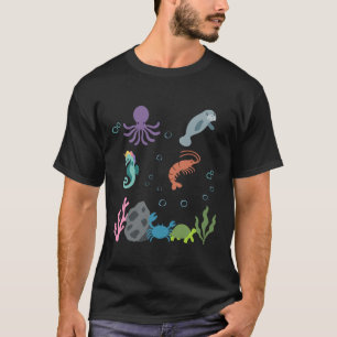 T-shirt Pieuvre Enfants Manate Pieuvre Crevette