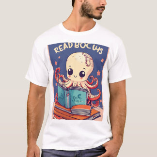 T-shirt Pieuvre multicanale : Un bâton Animé et capricieux
