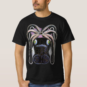 T-shirt Pieuvre ou calmar géant, animal marin vintage