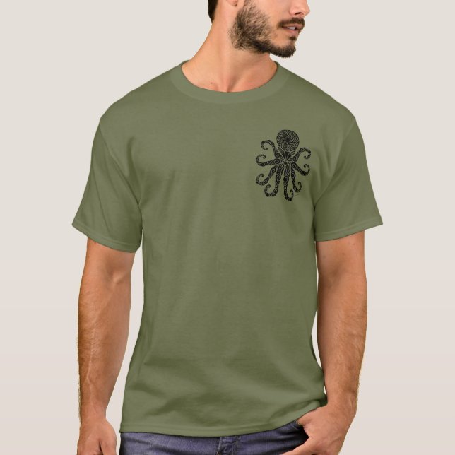T-shirt Pieuvre Tribal Avant/Arrière (Devant)