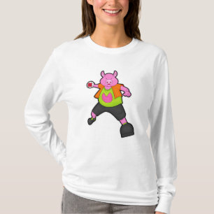 T-shirt Pig at Handball player avec Handball