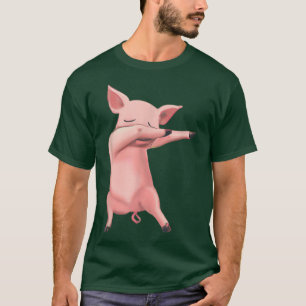 T-shirt Pig Dabbing Dab Dance Drôle Danser Danser Cochon