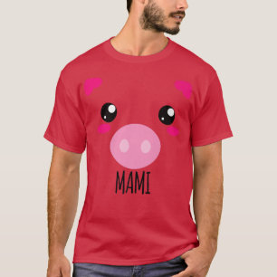 T-shirt Pig Face Kawaii Halloween Costume For Mami Funny W