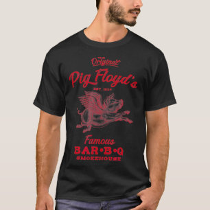 T-shirt Pig Floyd's Famous BarBQ Smokehouse Funny BBBQ bac