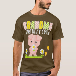 T-shirt Pig Grand-mère Anniversaire Équipage Anniversaire 