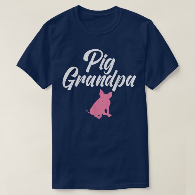 T-shirt Pig Grand-père Propriétaire de cochon Producteur d (Design devant)