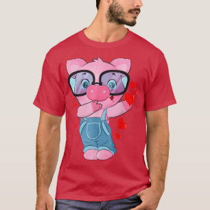 T-shirt Pig Heart Valentines day cute Funny Dabbing Pig He