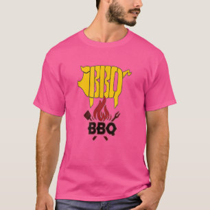 T-shirt Pig hog swine porker bbq summer picnic party fire