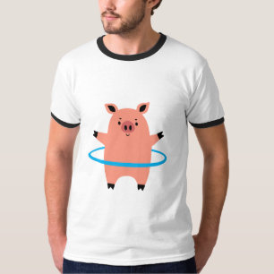 T-shirt Pig Hula Hoop