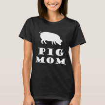Pig Maman aime les cochons Silhouette blanche