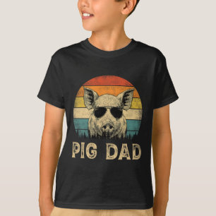 T-shirt Pig Papa Cochon Amateurs de cochon Papa Fête des p