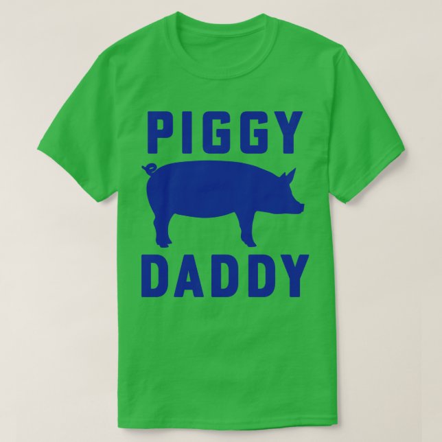 T-shirt Pig Papa Piggy Daddy Cochon Silhouette Cochon Mème (Design devant)