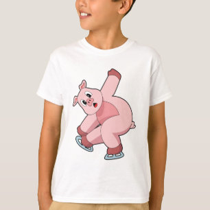 T-shirt Pig Patinage sur glace Patins sur glace
