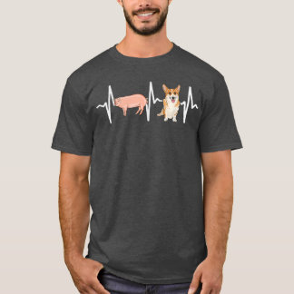 T-shirt Pig Pembroke Welsh Corgi Amoureux des chiens Heart