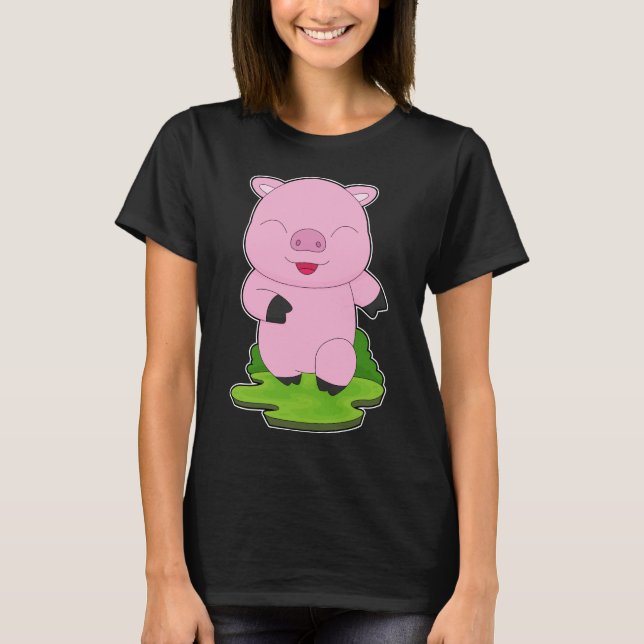 T-shirt Pig Runner Running Sports (Devant)