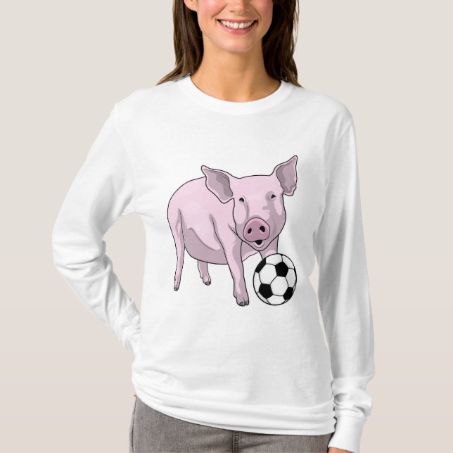 T-shirt Pig Soccer joueur Soccer (Devant)