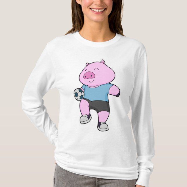 T-shirt Pig Soccer joueur Soccer (Devant)