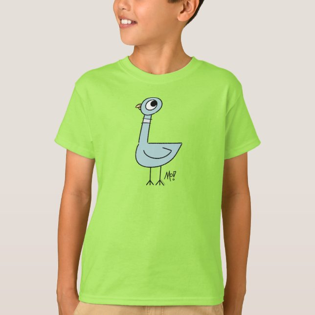 T-shirt Pigeon Classic Kids Lime (Devant)