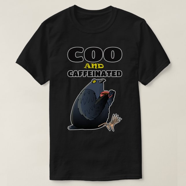 T-shirt Pigeon Coo Café Café 2323 (Design devant)
