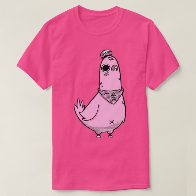 T-shirt Pigeon de combat mignon (Design devant)