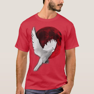 T-shirt Pigeon de lune rouge