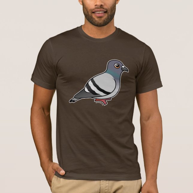 T-shirt Pigeon de roche mignon (Devant)