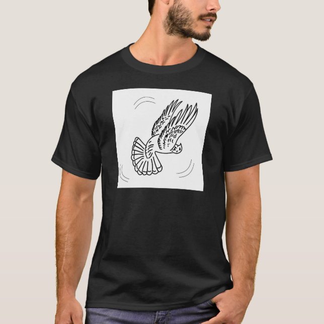 T-shirt Pigeon de rouleau (Devant)