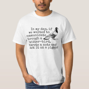 T-shirt Pigeon drôle d'oiseau de gazouillement de
