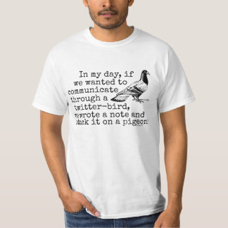 T-shirt Pigeon drôle d'oiseau de gazouillement de