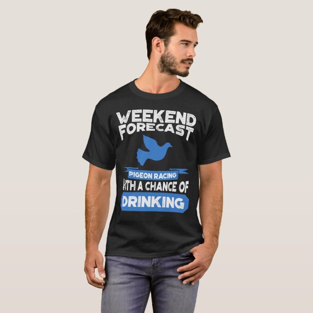T-shirt Pigeon drôle emballant la chemise (Devant entier)