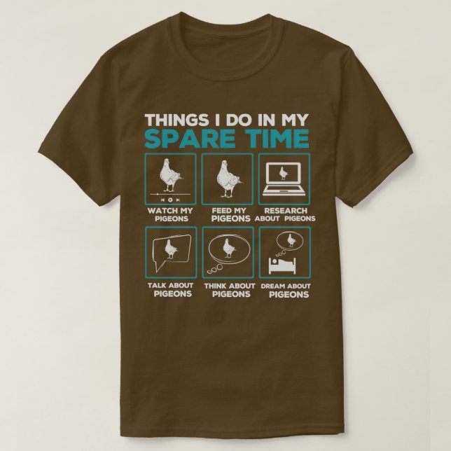 T-shirt Pigeon Élevage Pigeon Pigeon Pigeons 4 (Design devant)