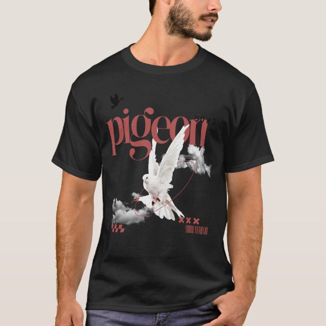 T-shirt Pigeon Flight Graphic Tee (Devant)