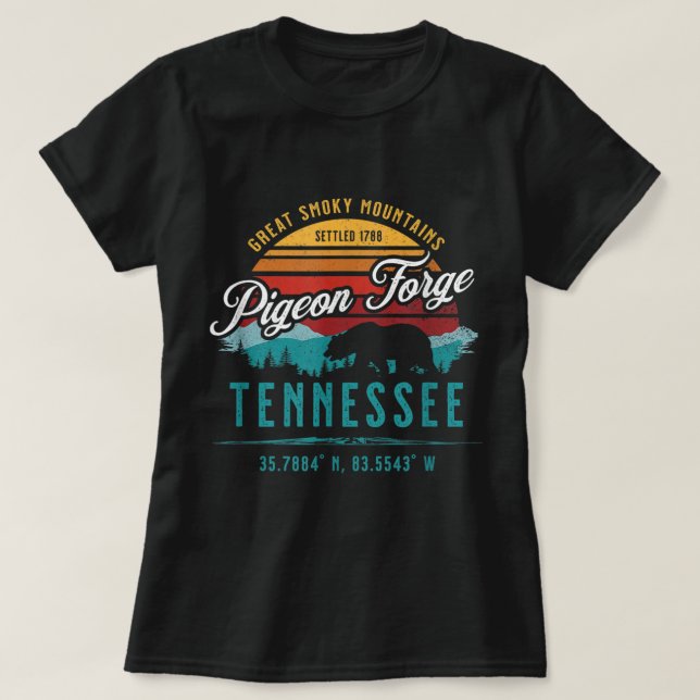 T-shirt Pigeon Forge Tennessee Great Smoky Mountains Ours (Design devant)