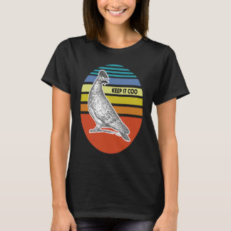 T-shirt Pigeon Gardez-le Coo rétro