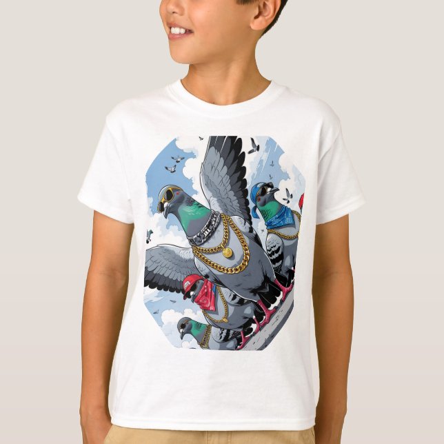 T-shirt Pigeon Hood 3 (Devant)