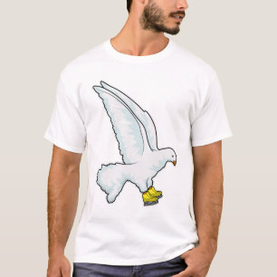 T-shirt Pigeon Patinage sur glace Patins sur glace