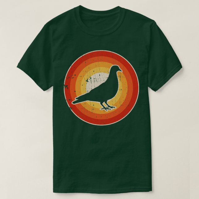 T-shirt Pigeon Sunset Retro pour Hommes Femmes Garçons Fil (Design devant)